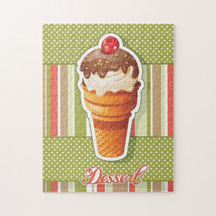 Vintage SchokoladenEiscreme Puzzle