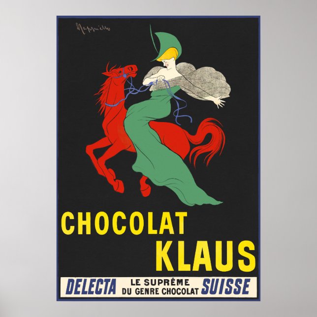 Vintage Schokoladenwerbung Poster (Vorne)