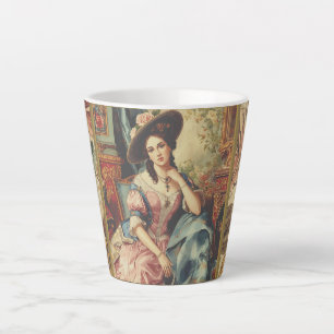 Vintage,Schöne Adlige aus der Vergangenheit,Klassi Milchtasse