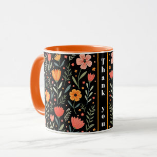Vintage Schöne Blumige Beliebte Kollektion Tasse