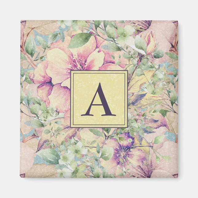Vintage schöne Florals Magnet (Vorne)