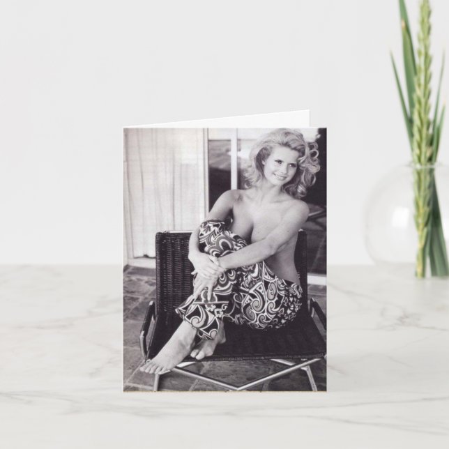 Vintage schöne Frauenkarte Feiertagskarte (Vorderseite)