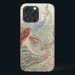 Vintage schöne Girly Meerjungfrau Case-Mate iPhone Hülle<br><div class="desc">Schöne unter dem Meer Vintage Meerjungfrau Dekor Fall.</div>