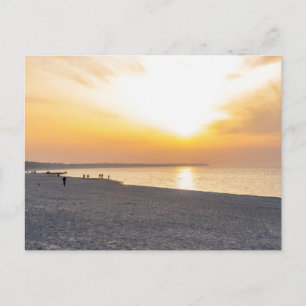 Vintage schöne Insel-Strand-Sonnenuntergangspostka Feiertagspostkarte