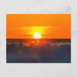 Vintage schöne Insel-Strand-Sonnenuntergangspostka Feiertagspostkarte
