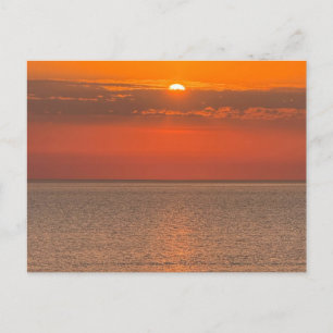 Vintage schöne Insel-Strand-Sonnenuntergangspostka Feiertagspostkarte
