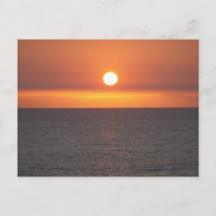 Vintage schöne Insel-Strand-Sonnenuntergangspostka Feiertagspostkarte