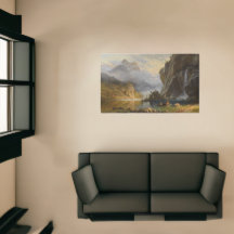 Vintage schöne Landschaft Wasserfall SpearFischen