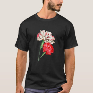 Vintage Schöne Nelke Floral Blume Frauen G T-Shirt