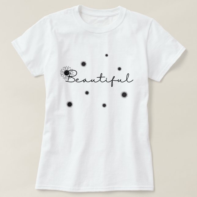 Vintage schöne Schwarze Sonnenblume Blume Blumen T-Shirt (Design vorne)