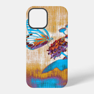 Vintage Schöner Schmetterling auf einer Blume iPhone 12 Pro Hülle