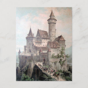 Vintage - Schönes altes Schloss Postkarte