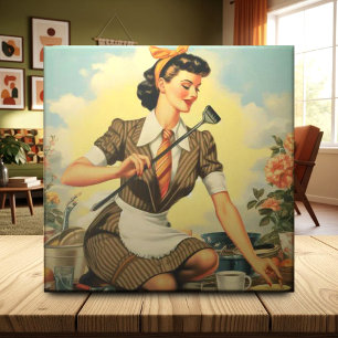Vintage-Schönheit Pin-Up Fliese