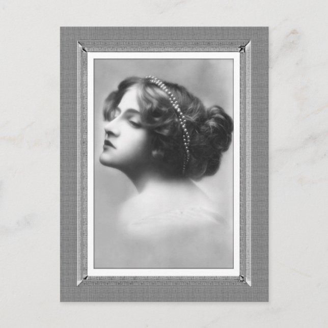 Vintage Schönheit - uninteressiert Postkarte (Vorderseite)