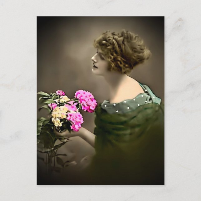 Vintage Schönheit VI Postkarte (Vorderseite)