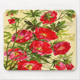 Vintage-Schönheiten Blumen-Mauspad Mousepad