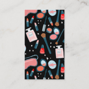 Vintage Schönheitscreme Künstler rosa schwarz Visitenkarte