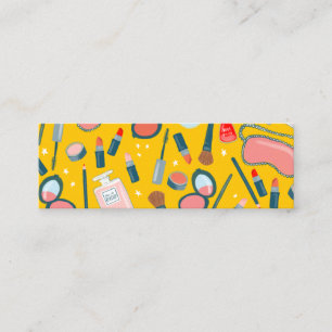 Vintage Schönheitscreme-Künstlerin blau gelb Mini Visitenkarte