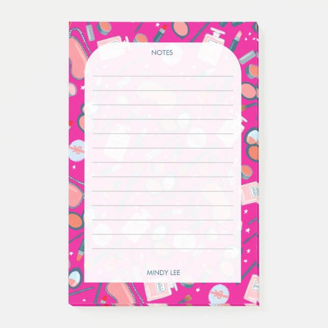 Vintage Schönheitskosmetik macht Künstler individu Post-it Klebezettel (Vorderseite)