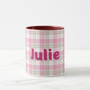 Vintage-Schottisch-Karo-Rosen-Namens-Mug-Tasse Tasse