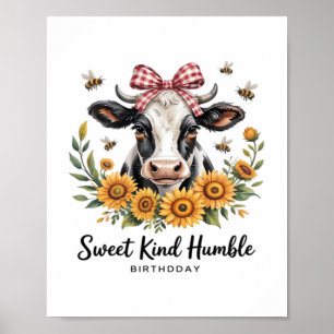 Vintage schottische Highland Cow Art Oversized T-S Poster