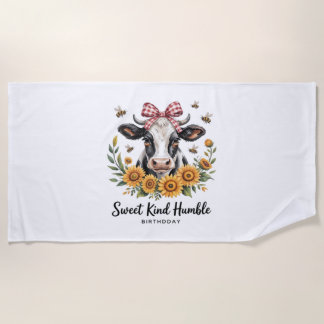 Vintage schottische Highland Cow Art Oversized T-S Strandtuch