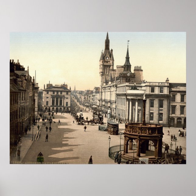 Vintage Schottland, Aberdeen Castlegate c1905 Poster (Vorne)