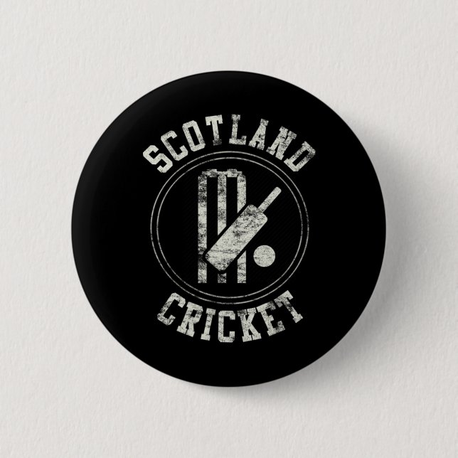 Vintage-Schottland-Cricket-Logo Button (Vorderseite)