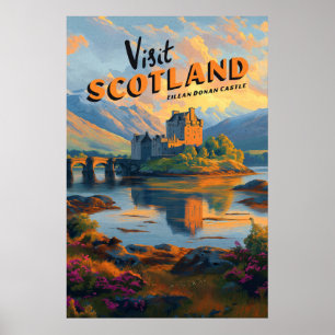 Vintage-Schottland-Eilean-Donan-Burgplakat Poster