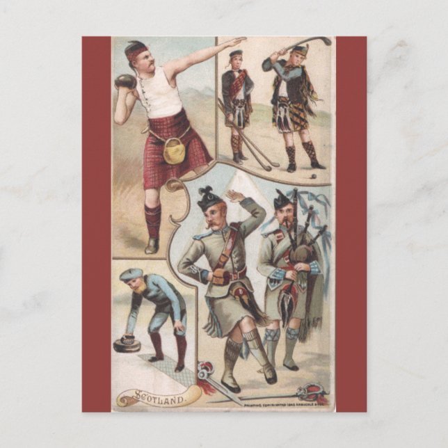 Vintage Schottland Postkarte (Vorderseite)
