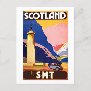 Vintage Schottland von SMT Travel Postkarte
