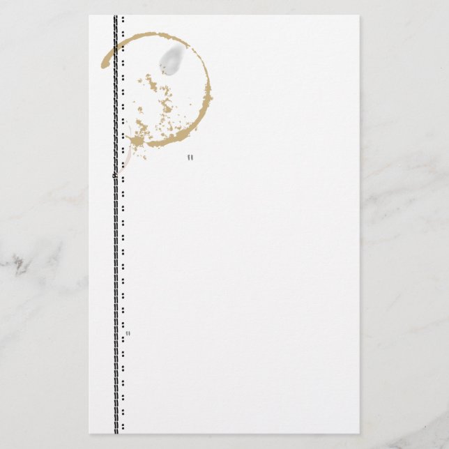 Vintage Schreibkunst-Kaffeemaschine Briefpapier (Vorderseite)