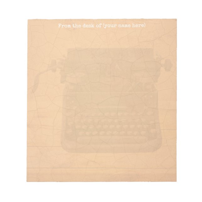 Vintage Schreibmaschine - 5.5" x 6" Notepad Notizblock (Vorderseite)