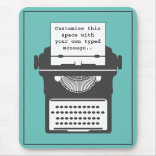 Vintage Schreibmaschine Benutzerdefinierte Nachric Mousepad