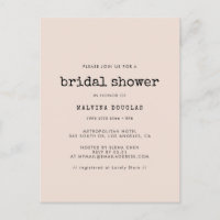 Vintage Schreibmaschine Bridal Dusche Einladung