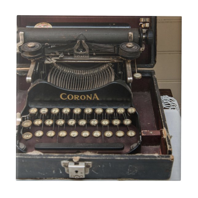 Vintage Schreibmaschine Fliese (Vorderseite)