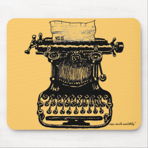 Vintage-Schreibmaschine Grafik Kunst-Mauspad-Desig Mousepad