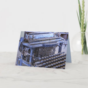 Vintage-Schreibmaschine Grußkarte Feiertagskarte