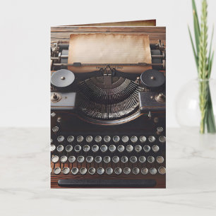 Vintage Schreibmaschine Happy Birthday Karte
