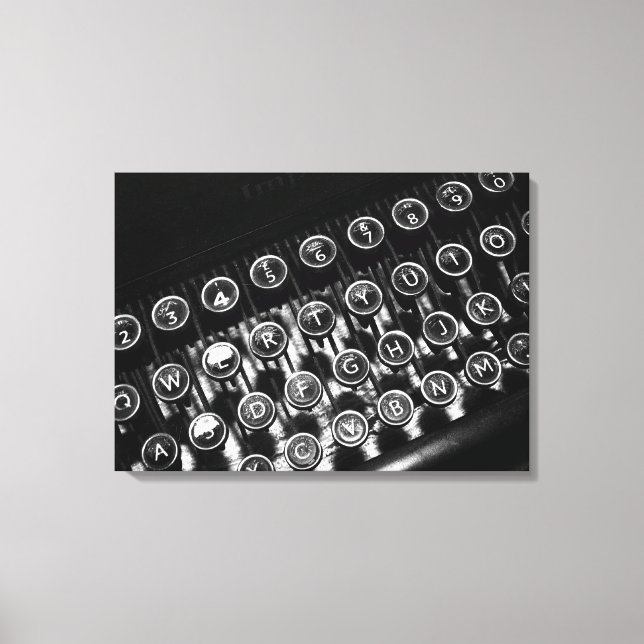 Vintage Schreibmaschine Leinwanddruck (Vorderseite)