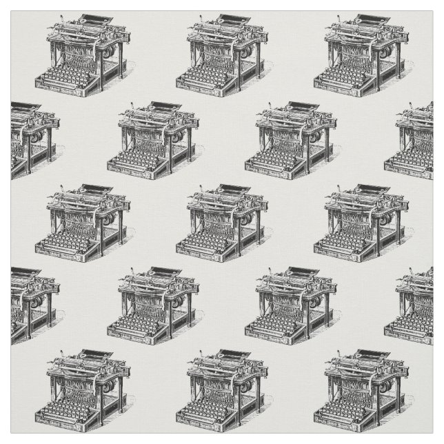 Vintage Schreibmaschine Lithograph Stoff (Muster)