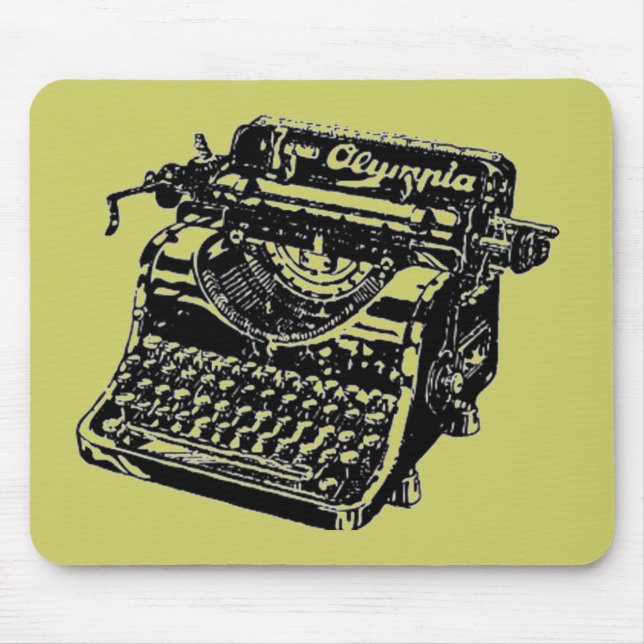 Vintage Schreibmaschine Mousepad (Vorne)