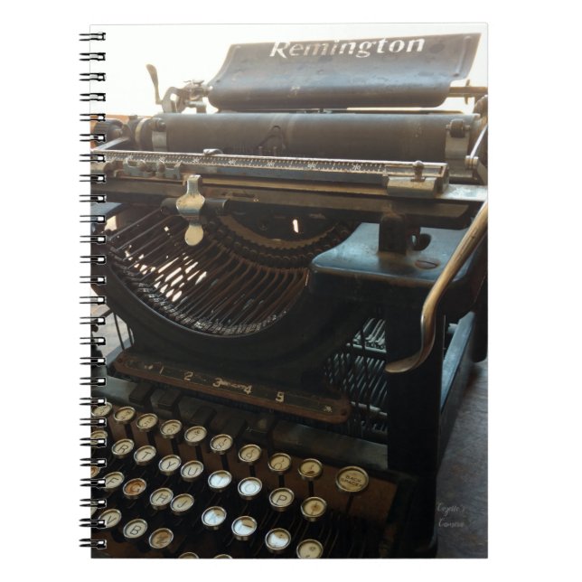 Vintage Schreibmaschine Notizblock (Vorderseite)