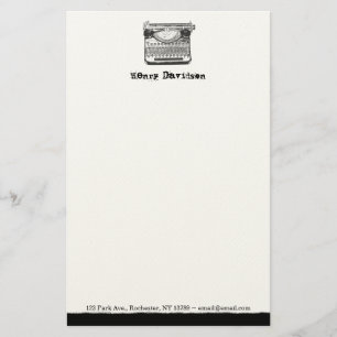 Vintage Schreibmaschine Personalisiert Stationery Briefpapier