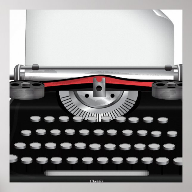 Vintage Schreibmaschine Poster (Vorne)
