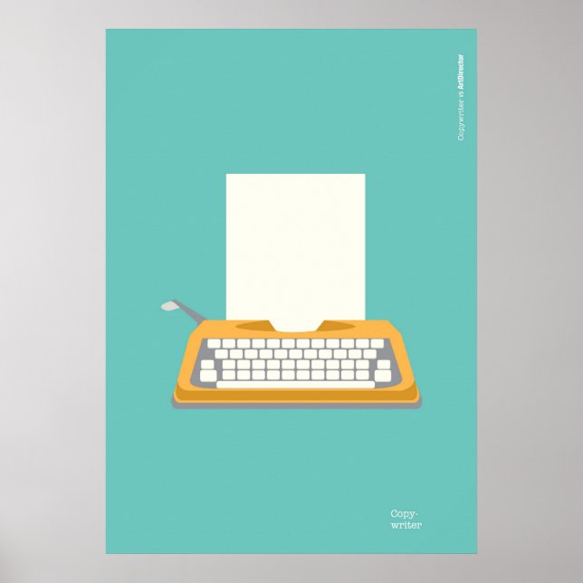 Vintage Schreibmaschine Poster (Vorne)