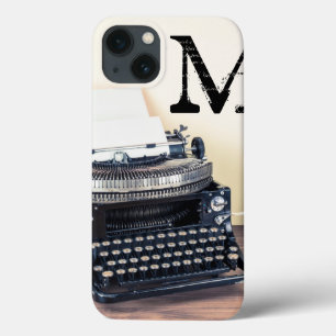 Vintage Schreibmaschine Retro-Telefon Monogramm IP Case-Mate iPhone Hülle