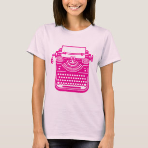 Vintage Schreibmaschine - Rosa T-Shirt