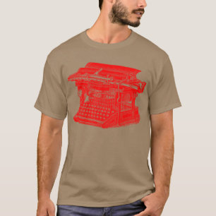 Vintage Schreibmaschine - Rot T-Shirt