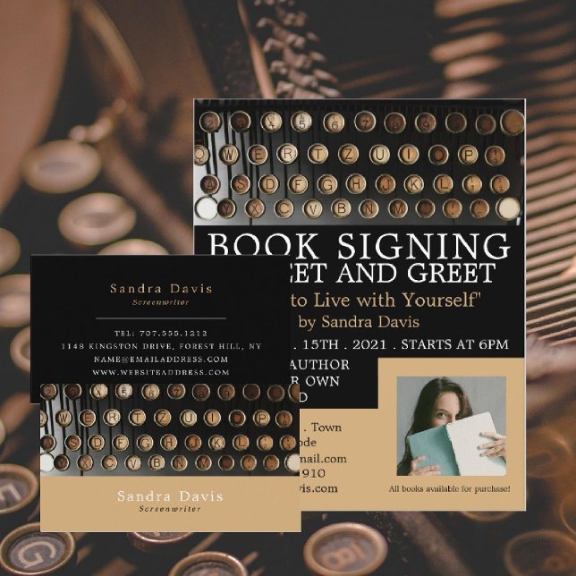 Vintage Schreibmaschine, Schriftsteller Visitenkarte (Von Creator hochgeladen)